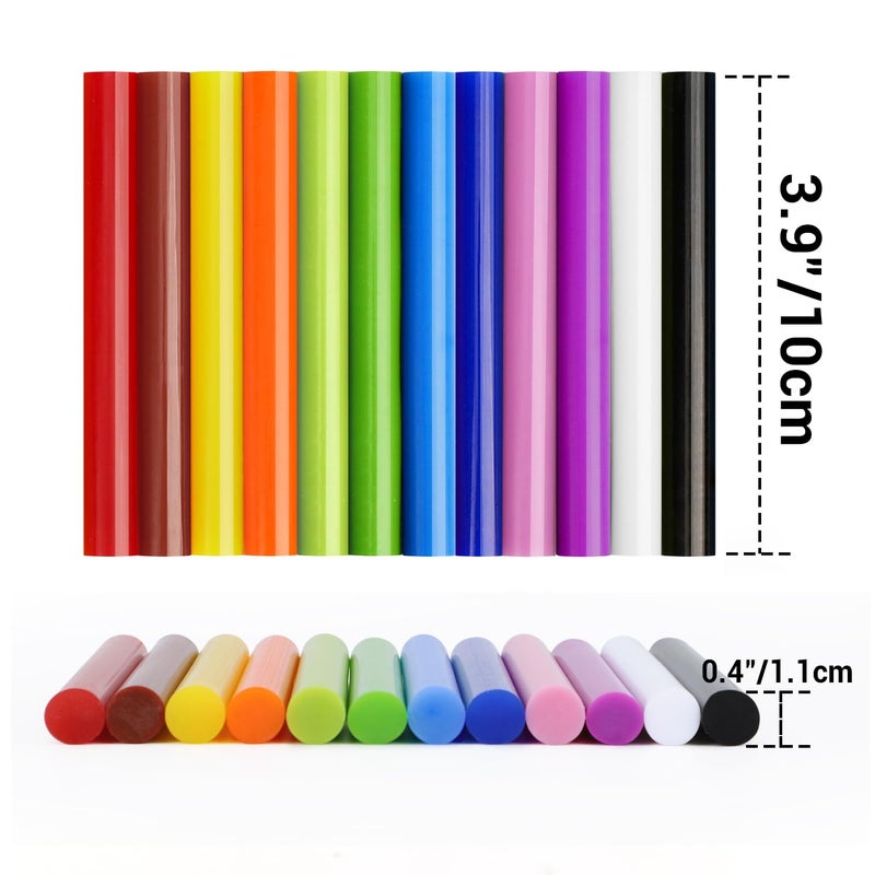 Enpoint Colored Hot Glue Sticks Full Size, Large Glue Sticks Bulk 36PCS, 0.43x4 for Paper/Plastic/Wood/Glass/Fabric/Metal, Car Repair Remover Crafting Tool Set - Image 3